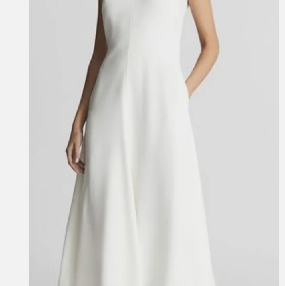 Reiss White Sleeveless Tie-Back Maxi Dress - Picture 3 of 6
